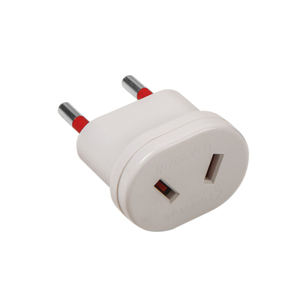 Adaptador 2 polos s/t. salida estándar s/t. blanco - C84542