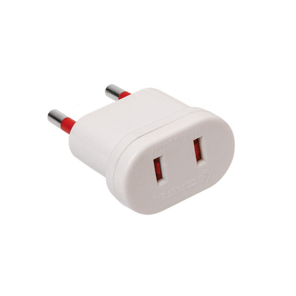 Adaptador 2 polos s/tierra salida americana blanco - C84540