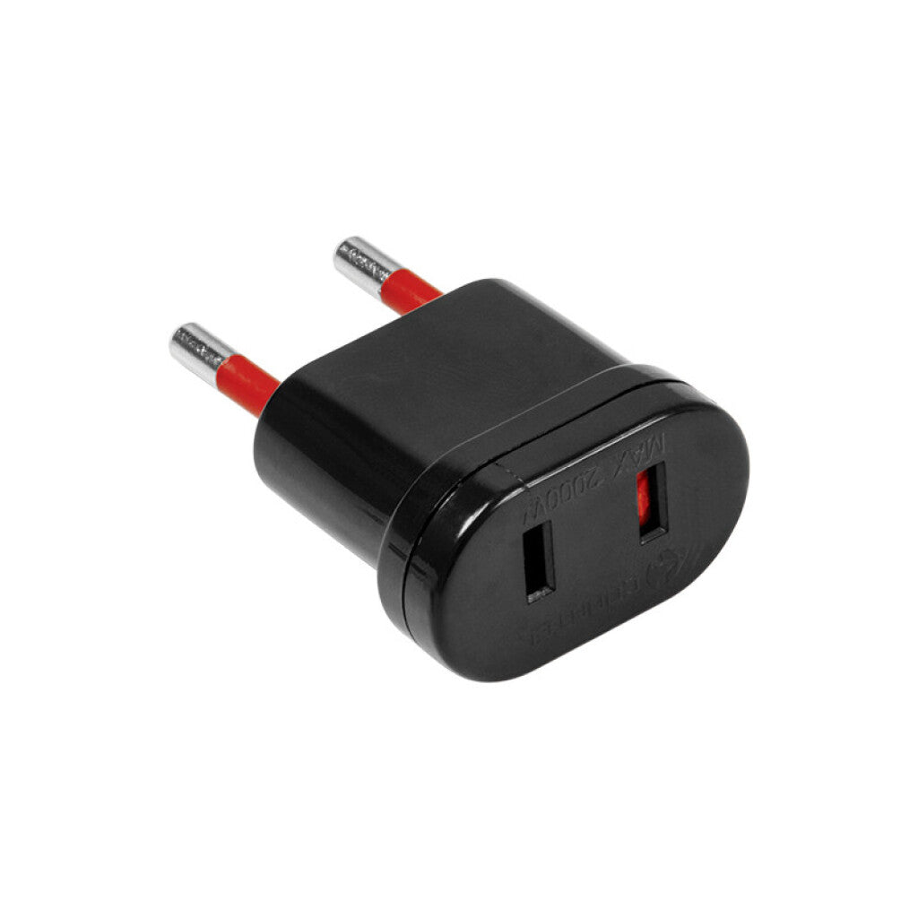 Adaptador 2 polos s/tierra salida americana negro - C84540N