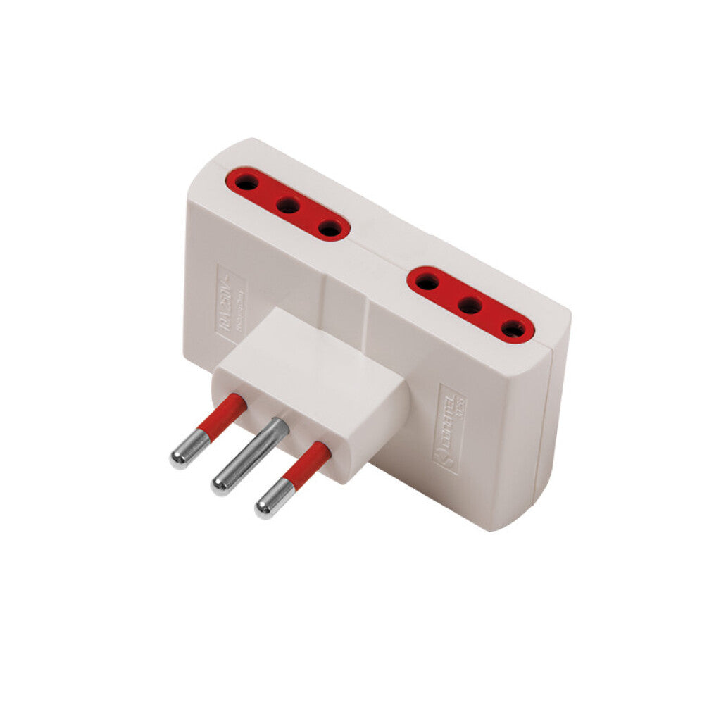 Adaptador 3 en línea c/4 x 3 en línea blanco - C84546