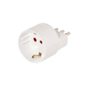 Adaptador 3 en línea con salida schuko blanco - C84532
