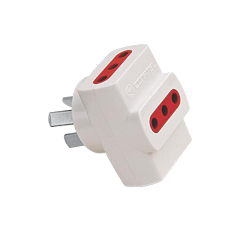 Adaptador estándar c/3 salidas 3 en línea blanco - C84536
