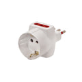 Adaptador ficha 2P+T y 1 schuko + 2 tres en línea - C84530