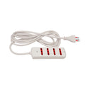 Alargue 3L c/4 tomas bipaso 3 mts. blanco - E18260