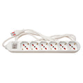 Alargue 3L c/ 6 tomas schuko c/ int. 5 mts. blanco - E18266