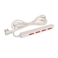 Alargue angosto 3L c/4 tomas 3L 3 mts. blanco - E18270