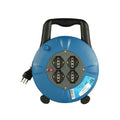 Alargue enrollador centro móvil 10m 4 schuko azul - E19129