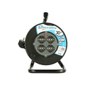 Alargue enrollador centro móvil 30m 4 schuko negro - E19130