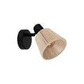 Aplique acero negro E14 c/pantalla de hilo beige - EG6152
