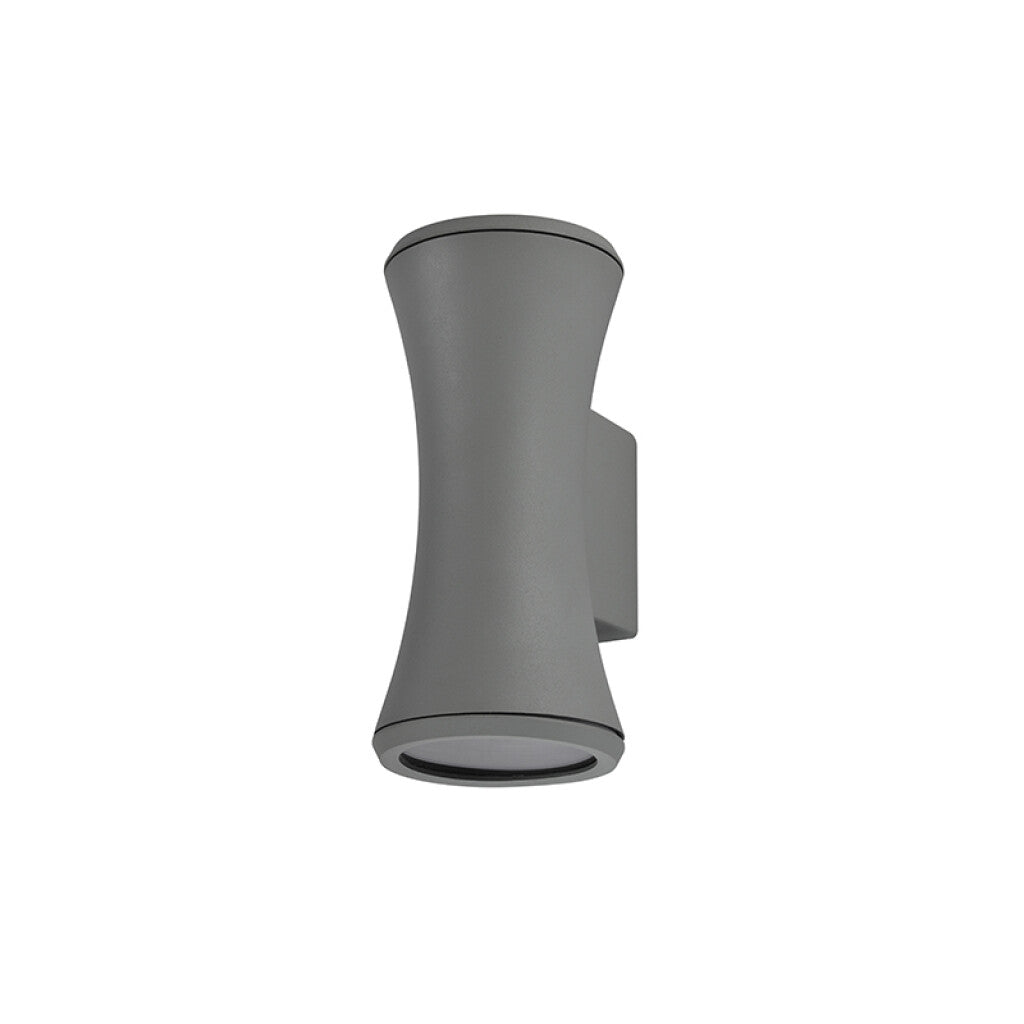 Aplique bidireccional aluminio gris IP54 2XGU10 - IX9814
