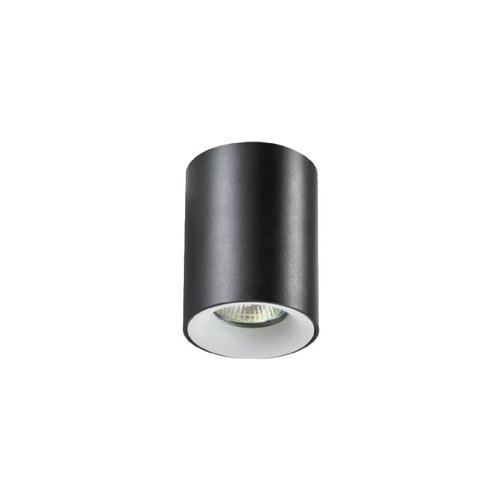 Aplique cilíndrico techo negro 1xGU10 - IX9212