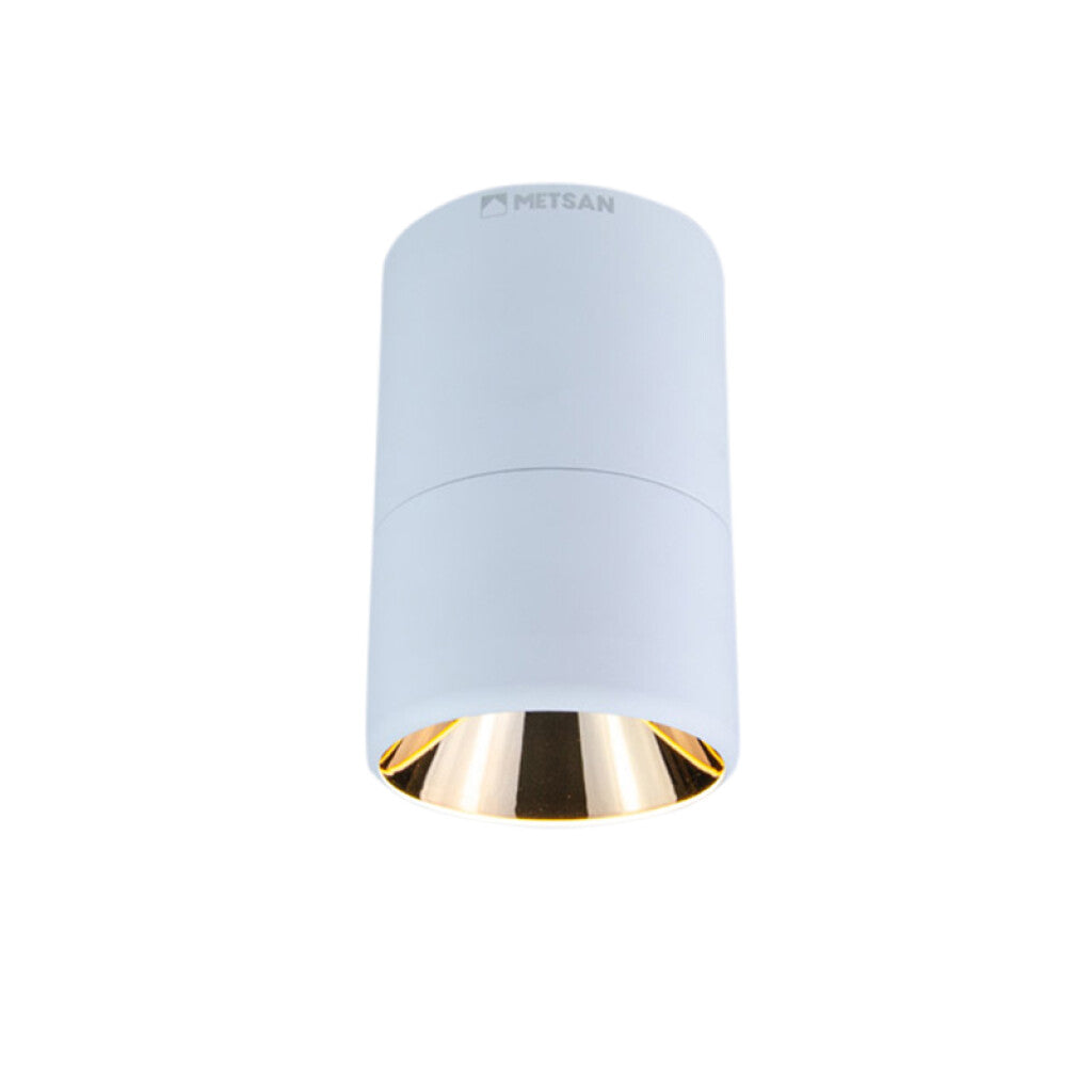 Aplique cilindro REFLECTO 90 bco/cobre GU10 no inc - MN0510X
