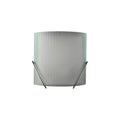 Aplique de pared, en acero blanco y vidrio satinado, para 2 PL-C 18W - BK5025
