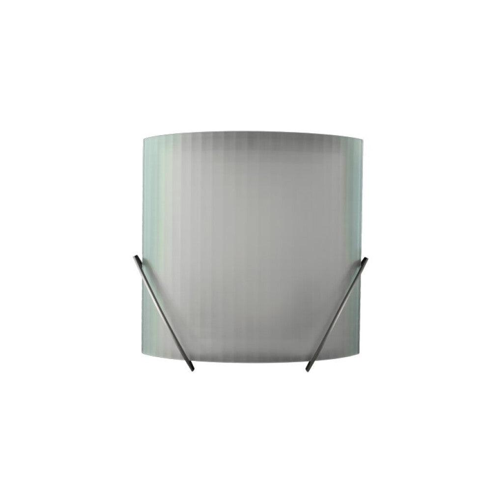 Aplique de pared, en acero blanco y vidrio satinado, para 2 PL-C 18W - BK5025
