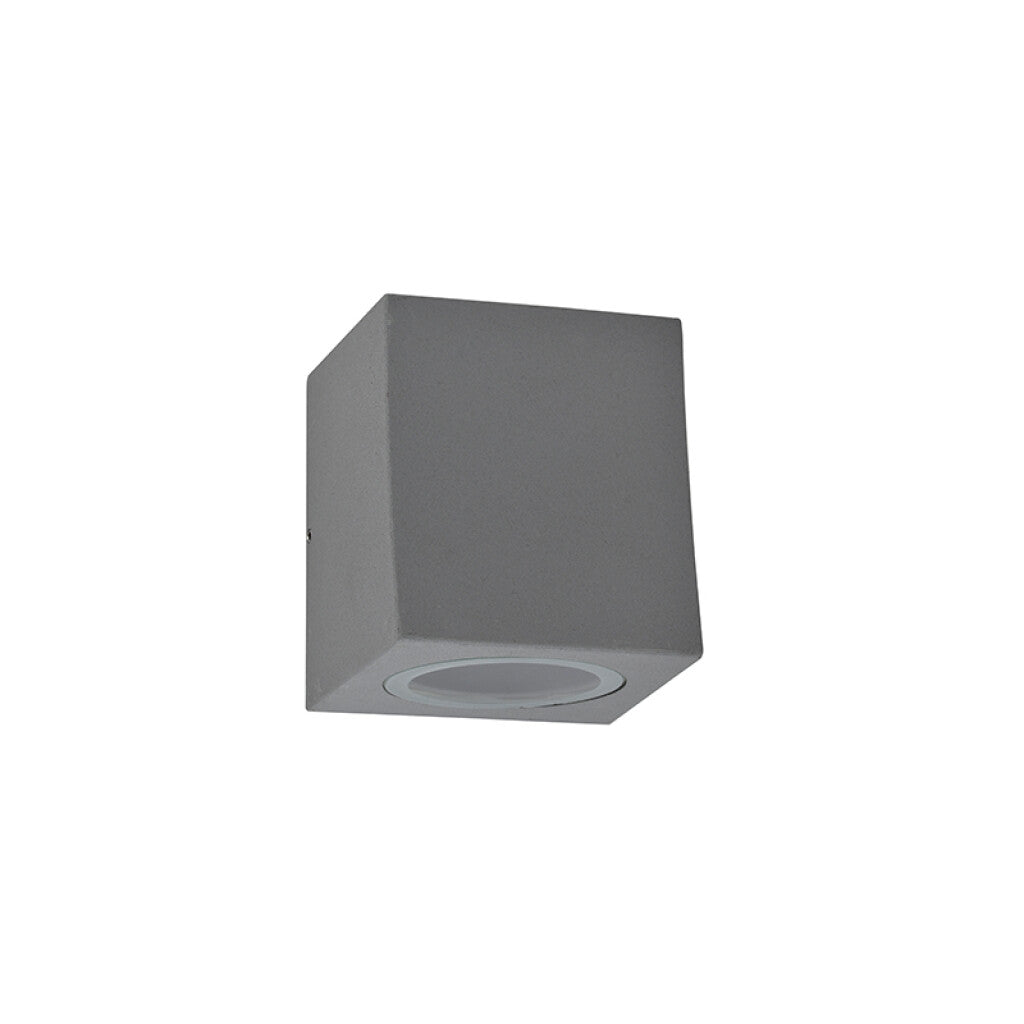 Aplique de pared exterior aluminio gris IP45 GU10 - IX9826