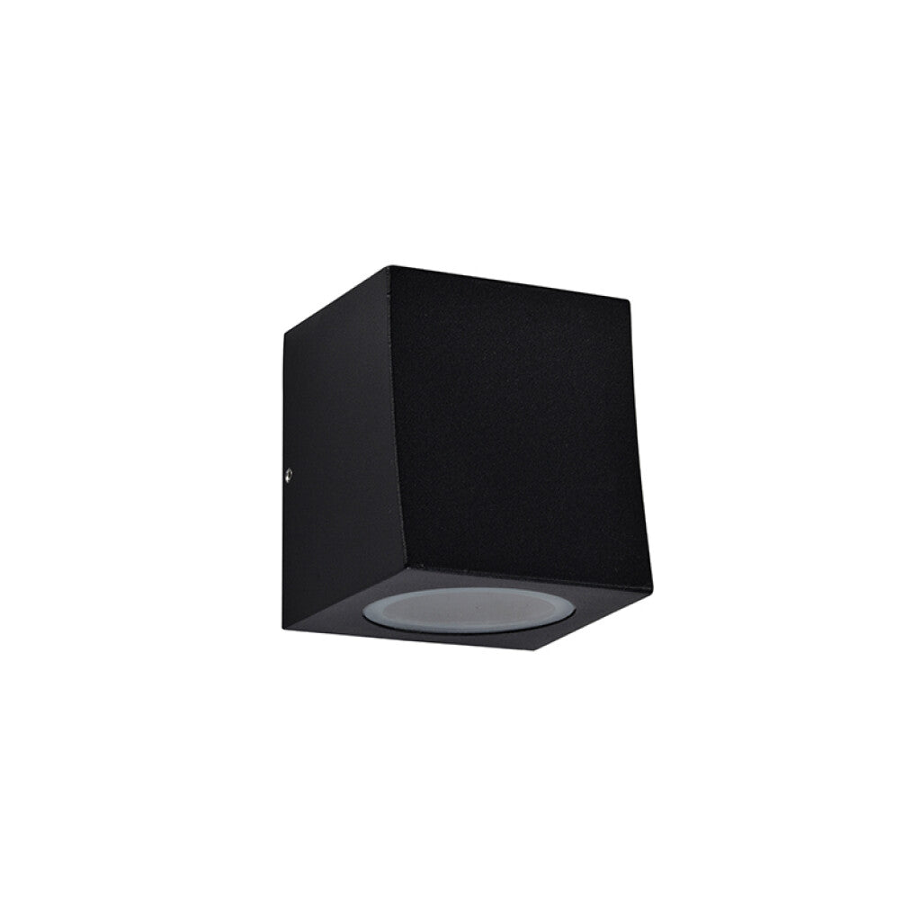 Aplique de pared exterior aluminio negro IP45 GU10 - IX9824