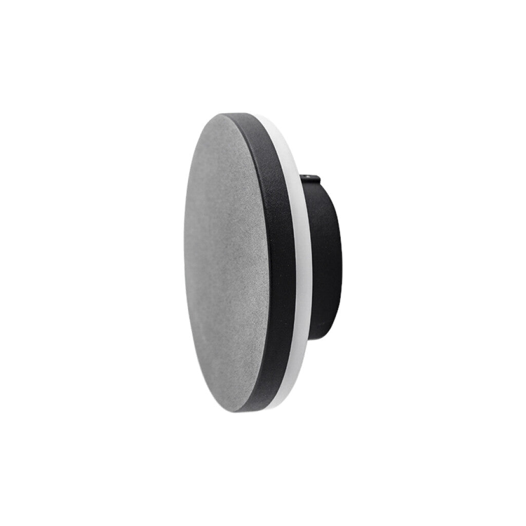 Aplique de pared LED, redondo negro IP65 8W 3000K - AO1115