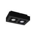 Aplique de techo rectangular negro para 2xGU-10 - EG1242