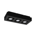 Aplique de techo rectangular negro para 3xGU-10 - EG1244