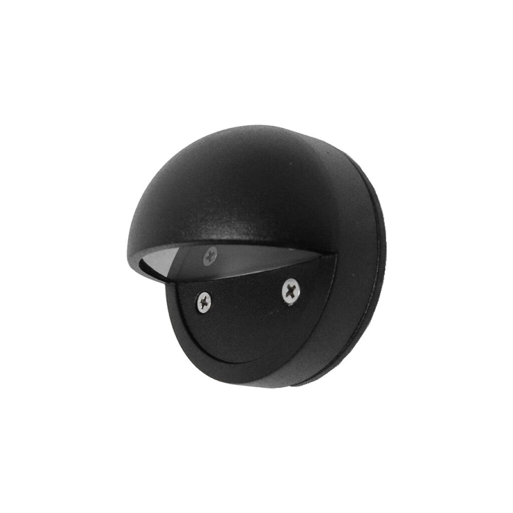 Aplique LED con párpado para exterior, color negro - AI0437