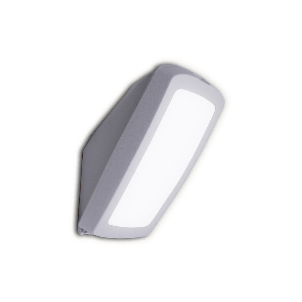 Aplique LED pared gris IP66 E27 no incl. GERMANA - FL0755