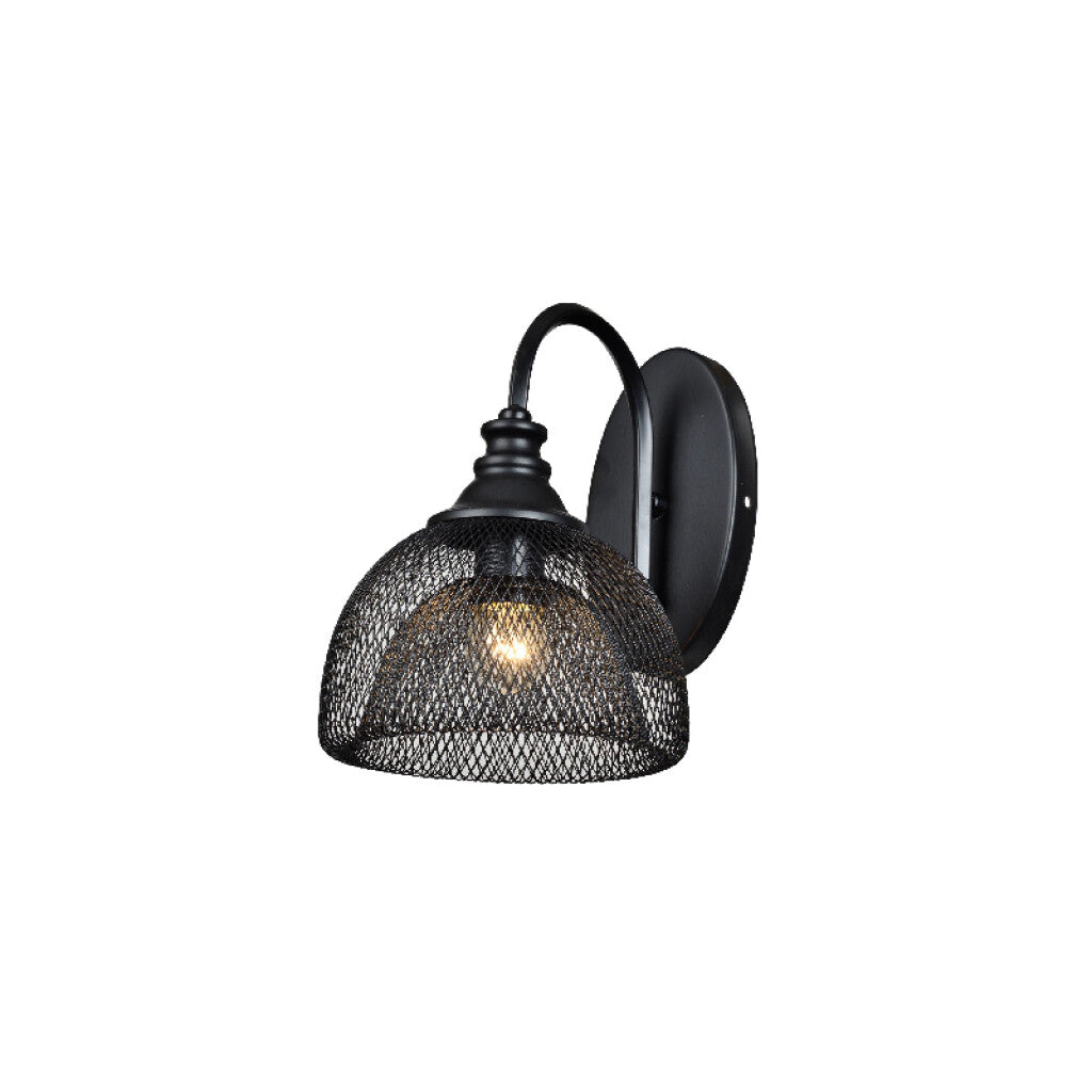 Aplique pared campana malla metal negro 1XE27 - IX9200