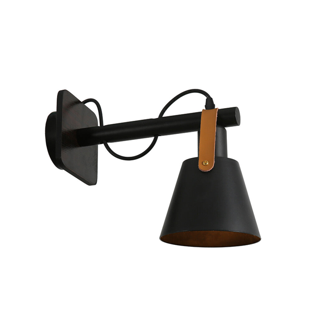 Aplique pared con pantalla negra 1xE27 - IX9226