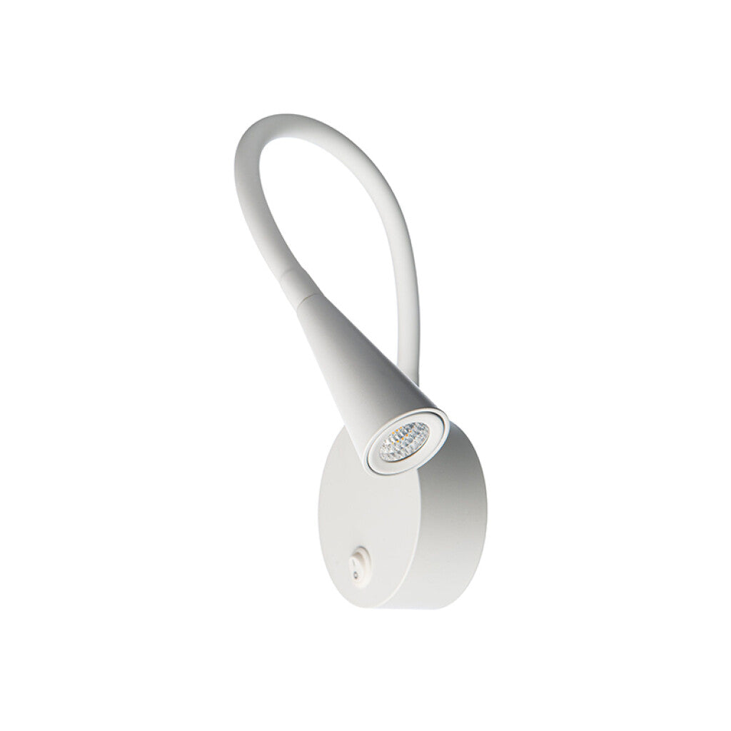 Aplique pared LED brazo flexible blanco 3W cálido VK-WALLER - VK0156