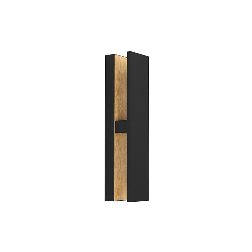 Aplique pared LED madera y alum.negro 11,7W cálida - EG0487