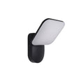 Aplique pared led negro 12W cálida 840lm 120° IP65 - ZU0350