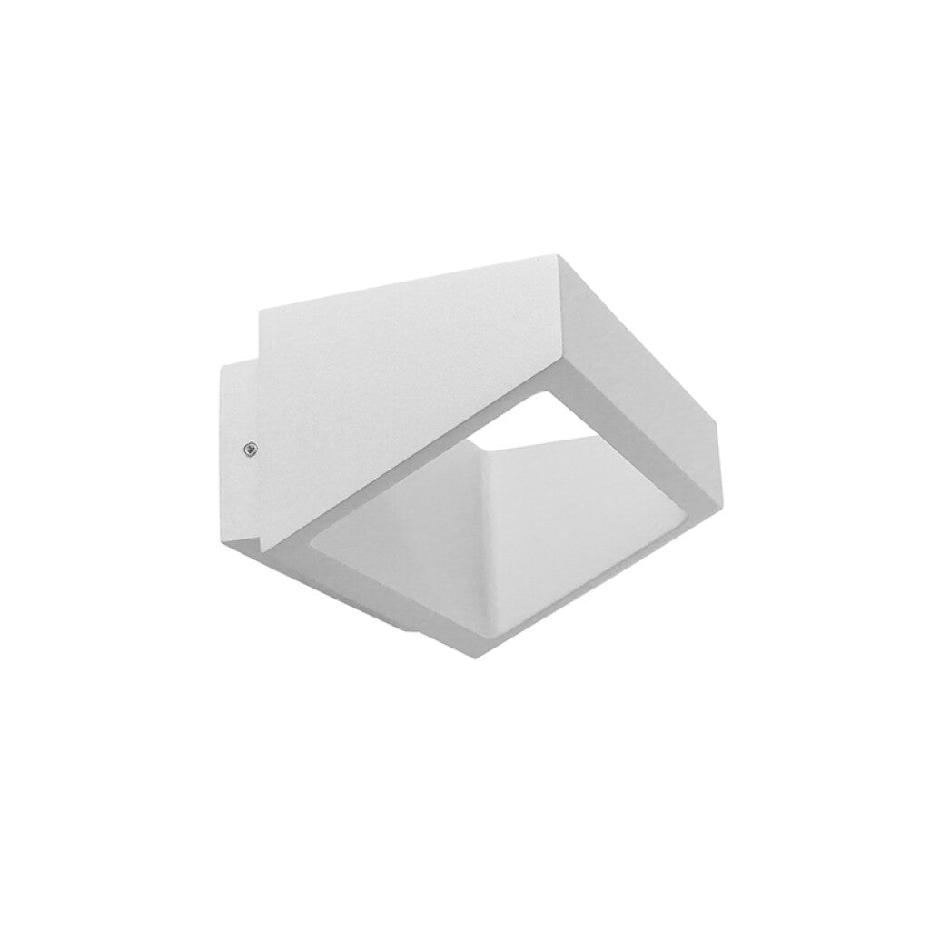 Aplique pared LED rectangular blanco IP65 8W 3000K - AO1165