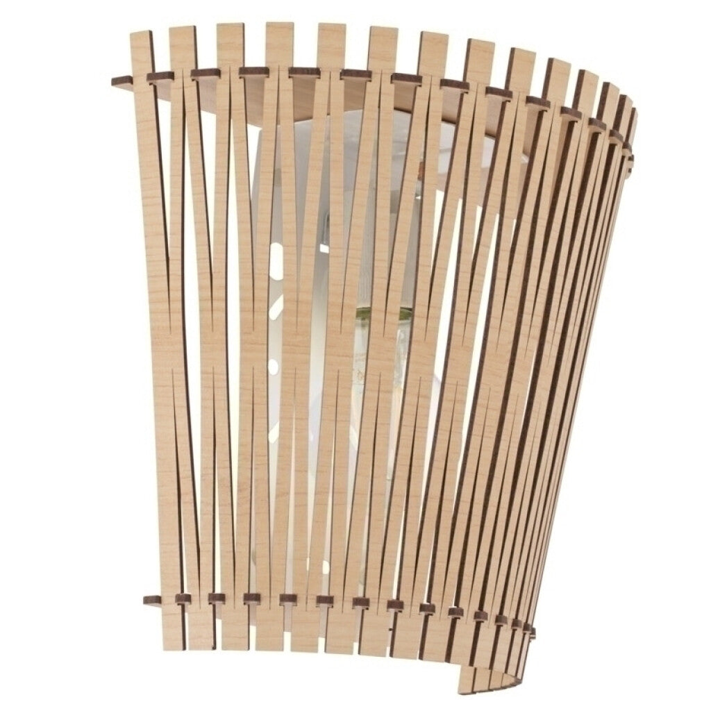 Aplique pared listones/madera clara 1XE27 SENDERO - EG0268