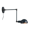 Aplique pared metal negro articulado E27 Ø145mm - IX9254