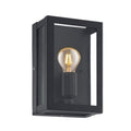 Aplique pared negro c/vidrio 1XE27 IP44 ALAMONTE 1 - EG0470