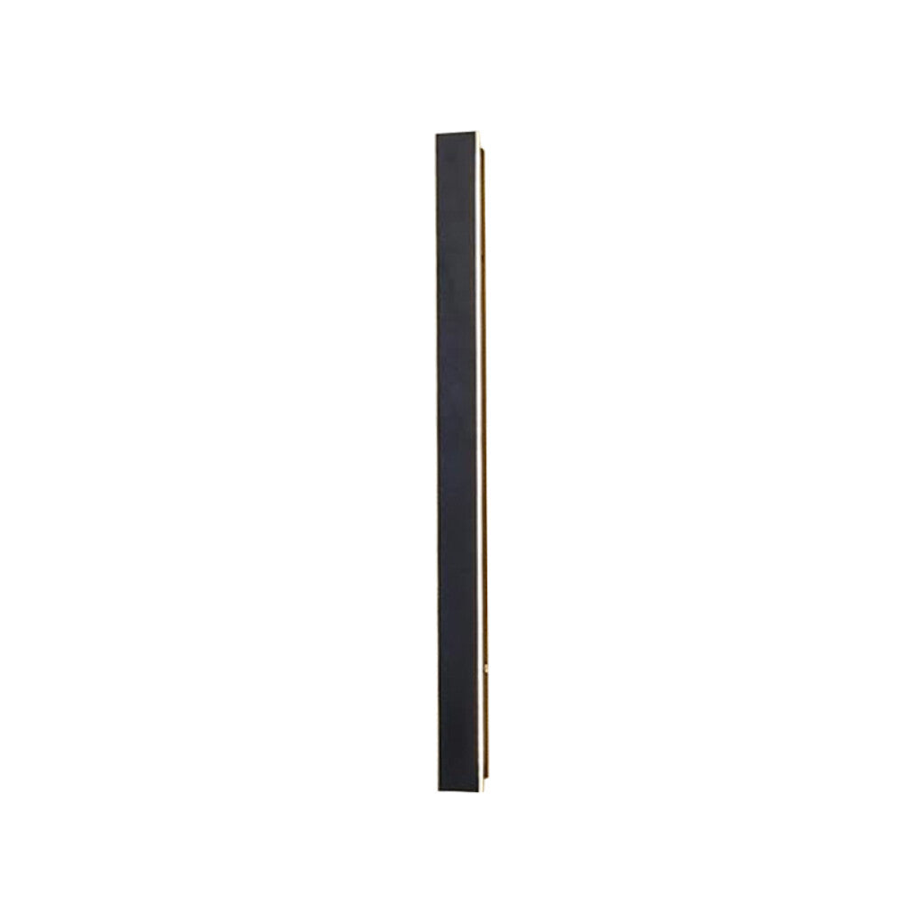 Aplique pared rect negro luz indir 18W cálida IP65 - ZU0334