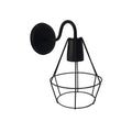 Aplique pared tipo jaula 1xE27 Ø17cm negro - JU0218