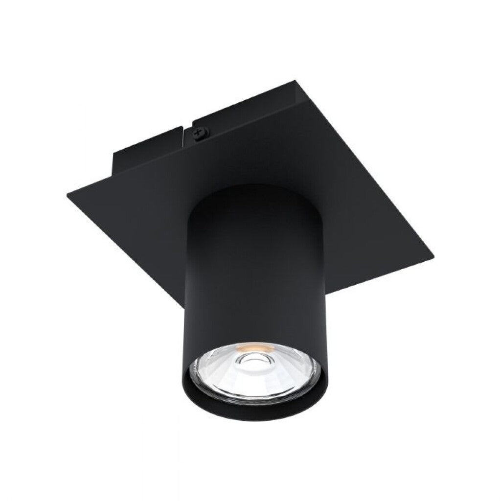 Aplique techo cilin. acero negro 1XGU10 VALCASOTTO - EG4210