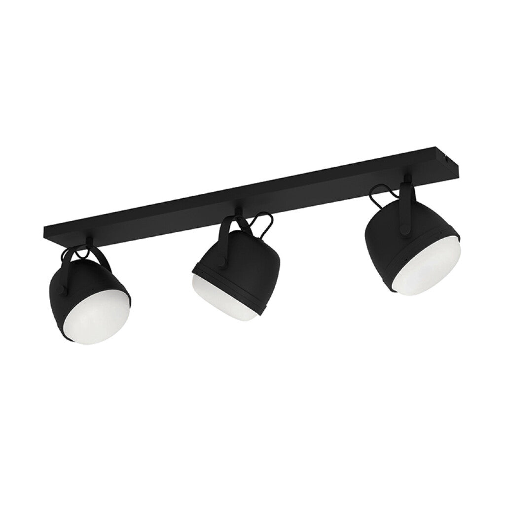 Aplique techo metálico negro, 3 luces E27 UPANEMA - EG3484