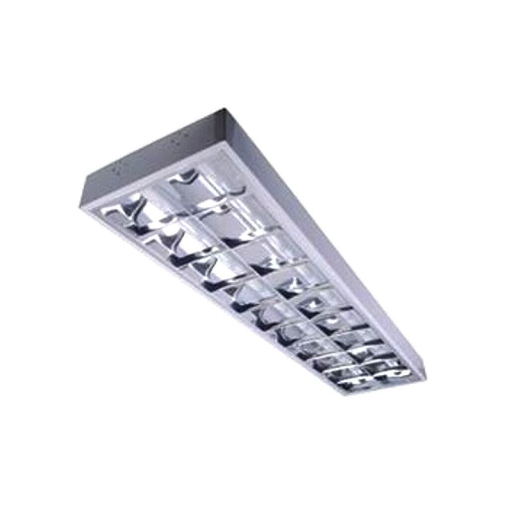 Artefacto adosar con louver p/2 tubos led de 120cm - AI7112