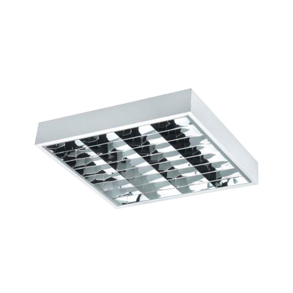 Artefacto adosar con louver p/4 tubos led de 60 cm - AI7120