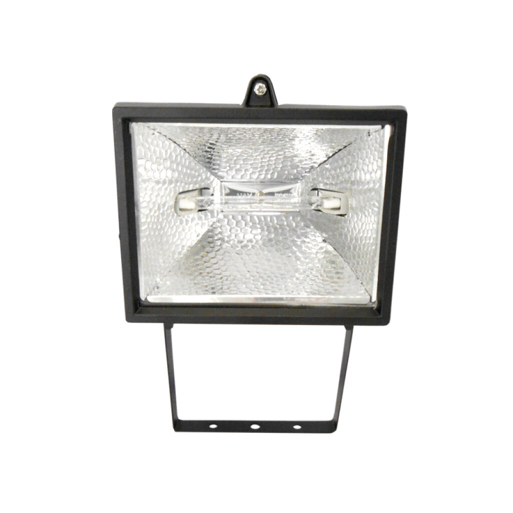 Artefacto halógeno 500W rectangular, color negro - AI7500