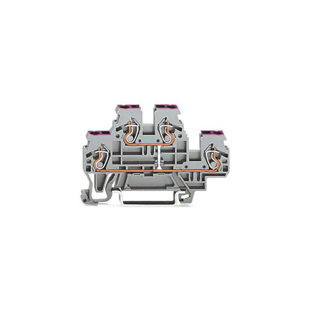 Borne de doble piso puenteado p/riel 2,5mm² - WG1550