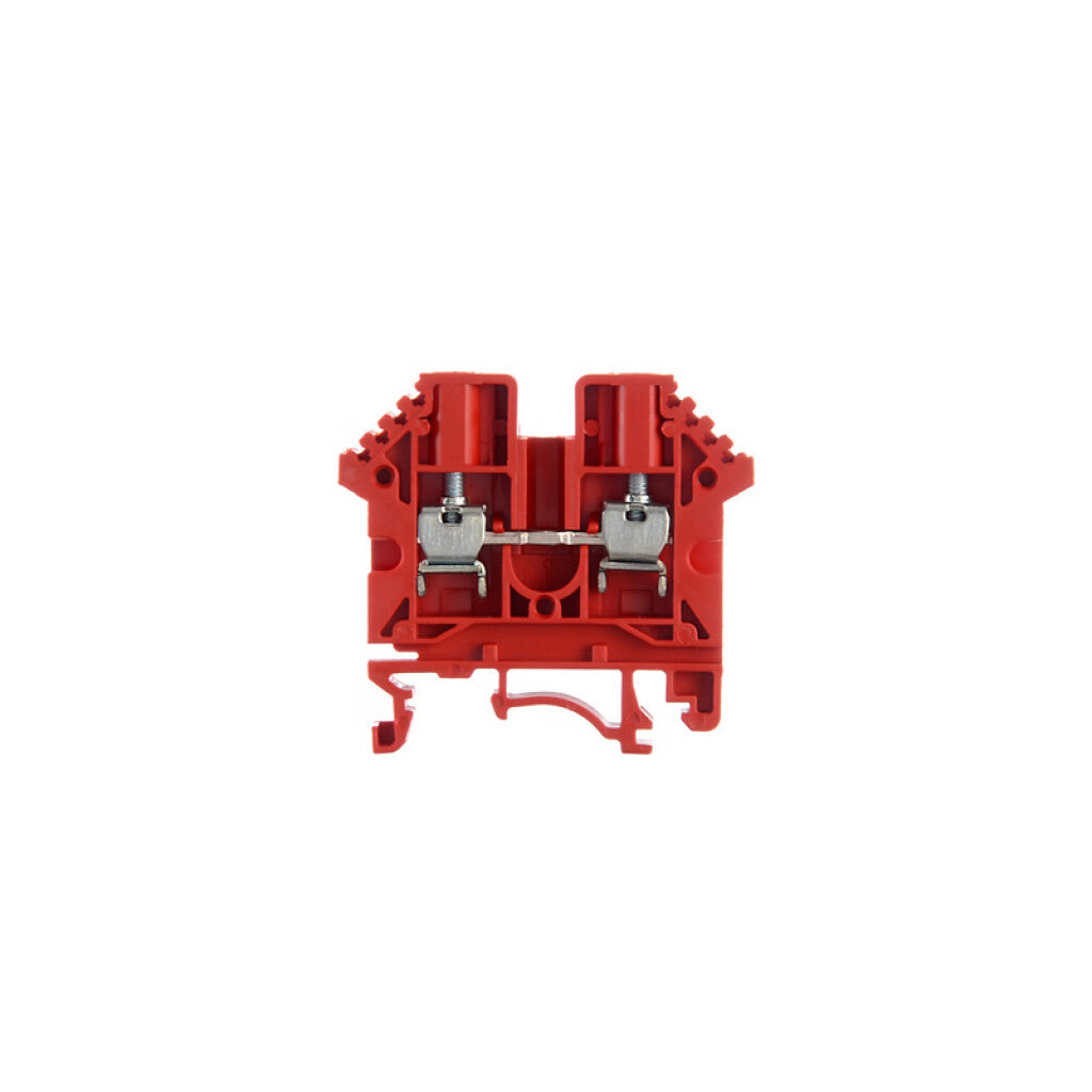 Borne de paso para riel 4mm² rojo BPN - ZO5014