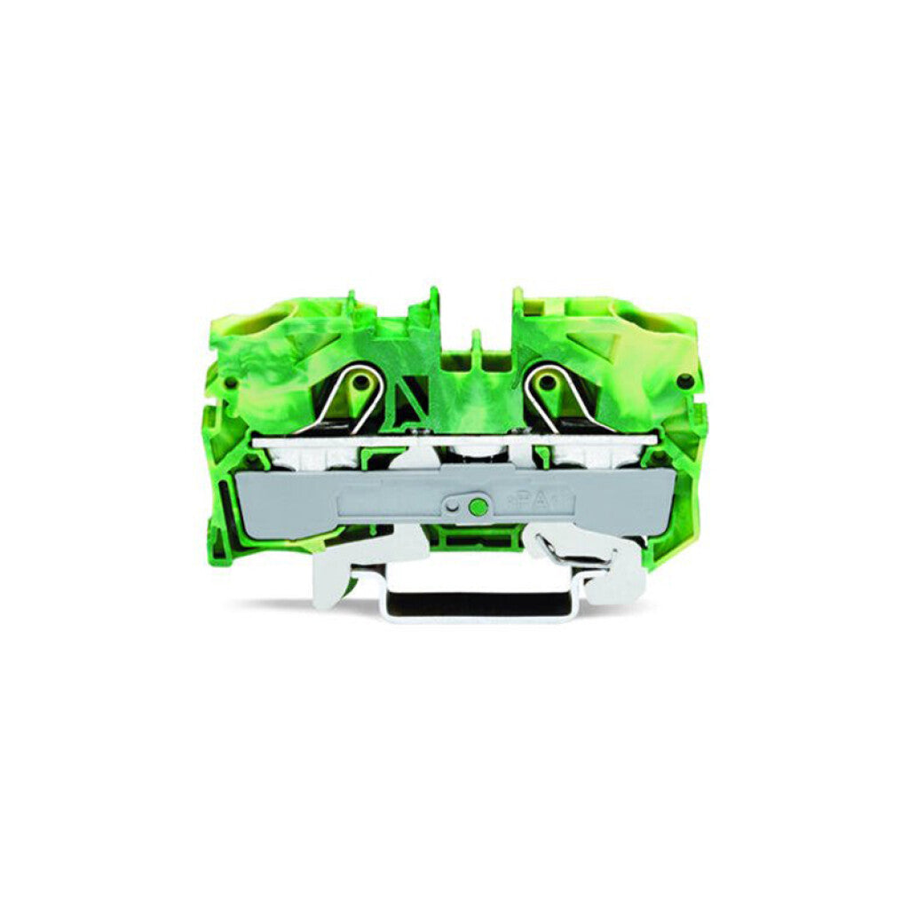 Borne de tierra p/riel 10mm² verde/amarillo - WG0035