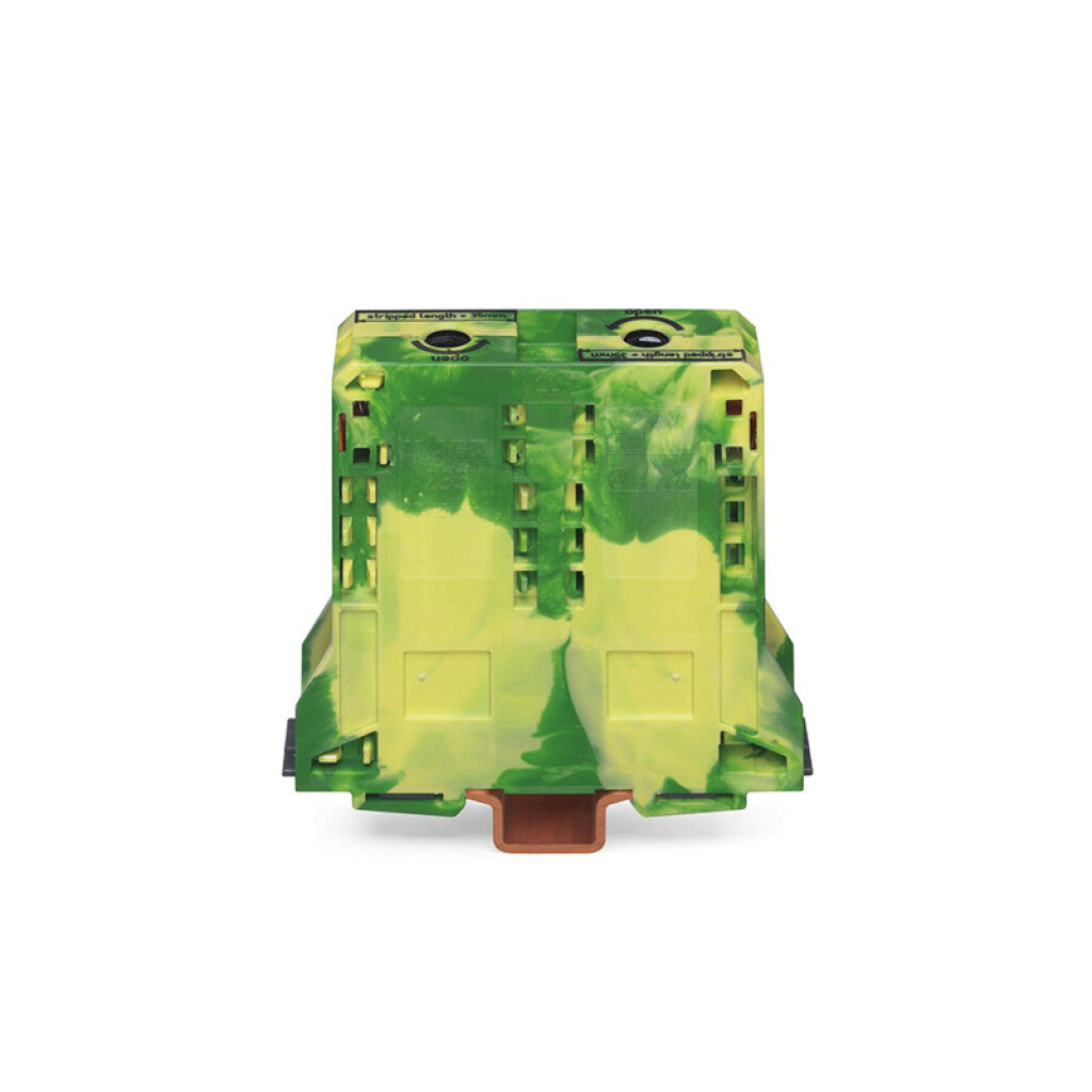 Borne de tierra p/riel 25 a 95mm² verde/amarillo - WG1023