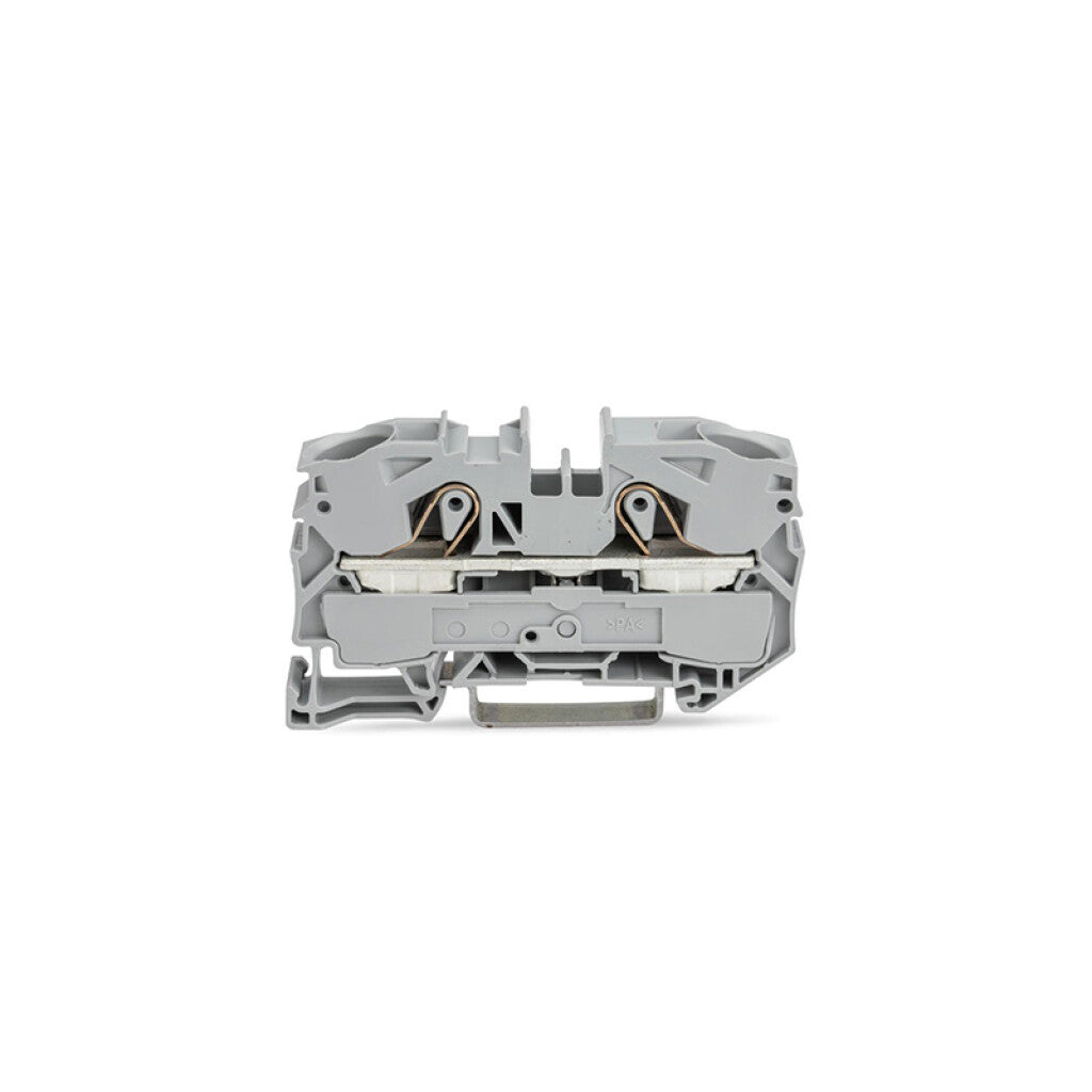 Borne p/riel aislado 16mm² gris - WG0041