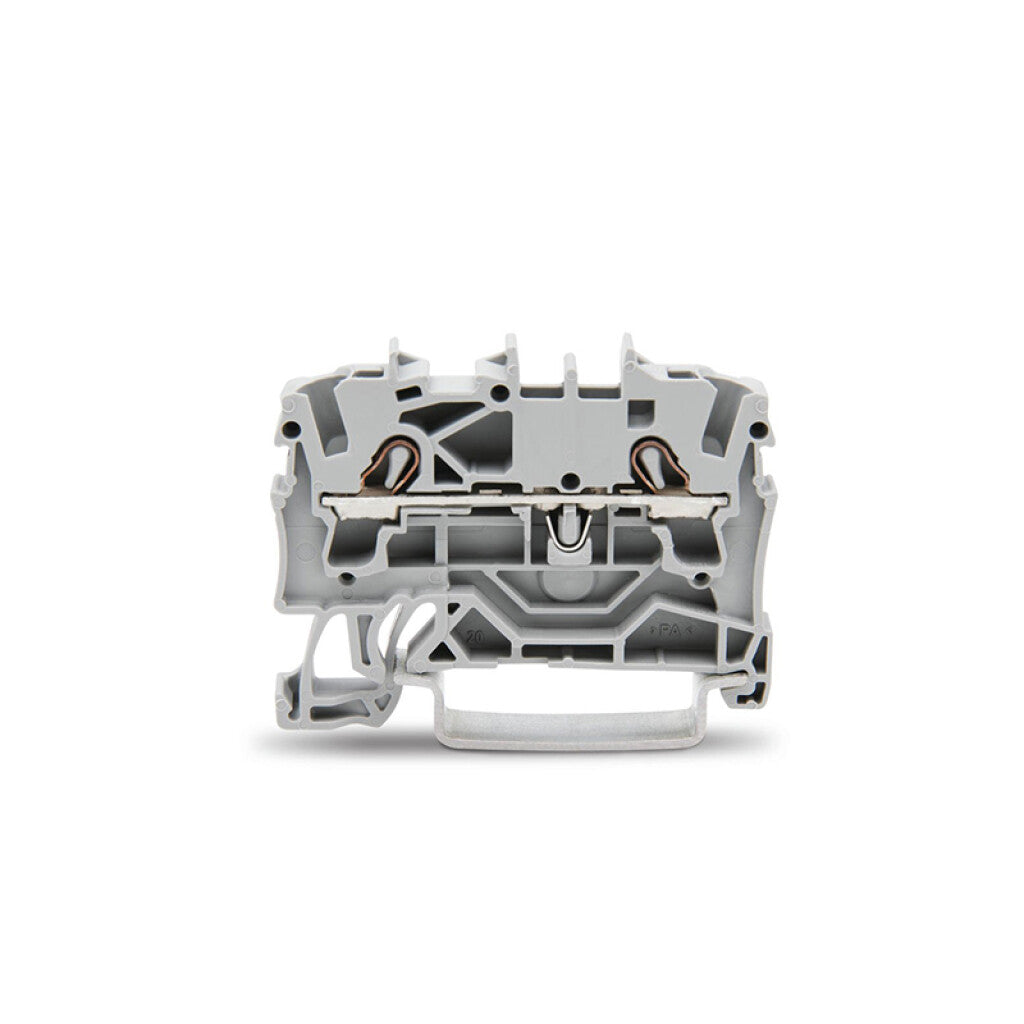 Borne p/riel aislado 2,5mm² gris 2002- 1201 - WG0001