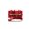Borne p/riel aislado 2,5mm² rojo - WG0003