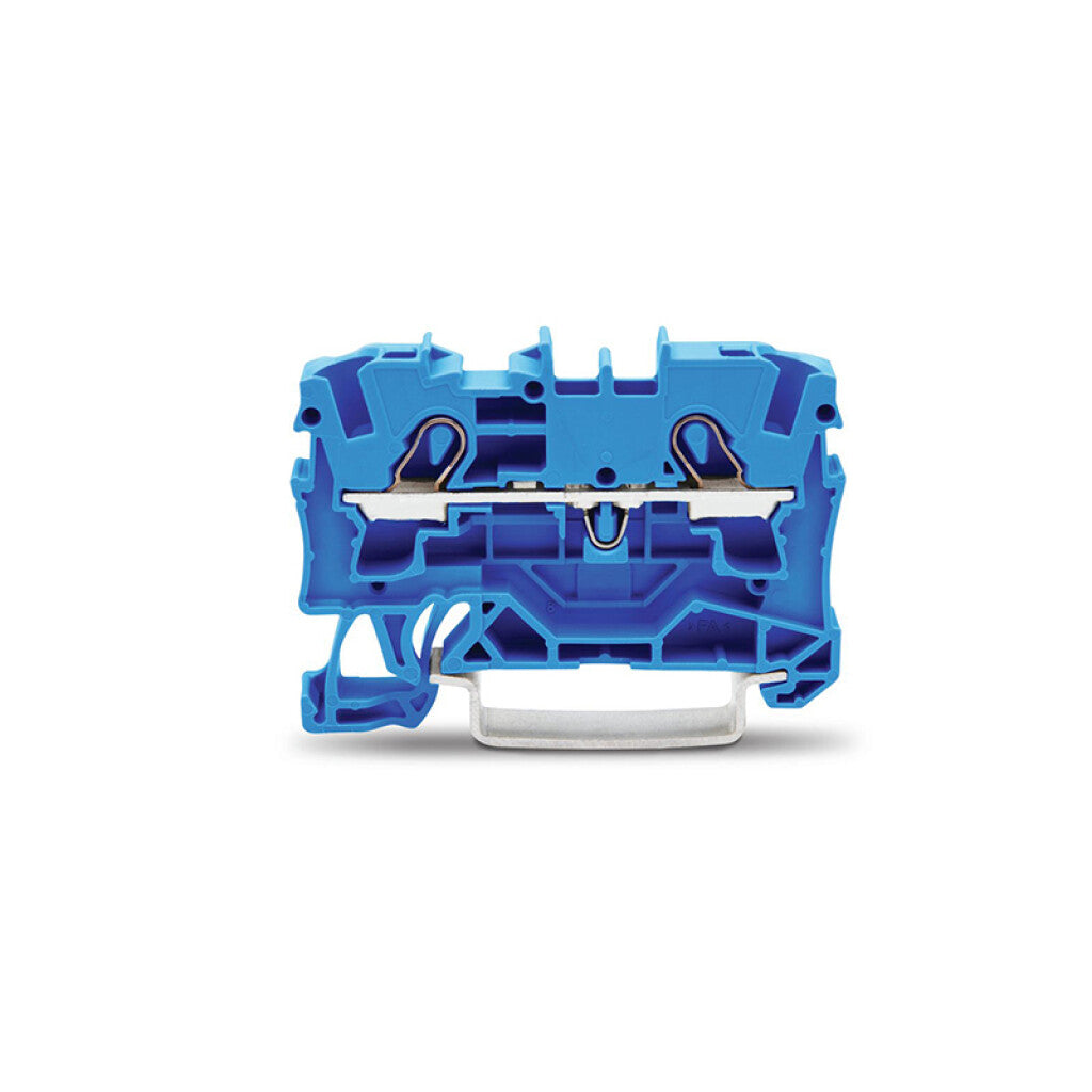 Borne p/riel aislado 4mm² azul - WG0012