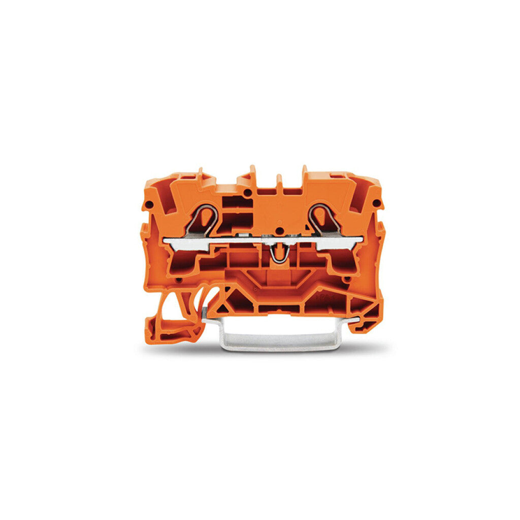 Borne p/riel aislado 4mm² naranja - WG0014